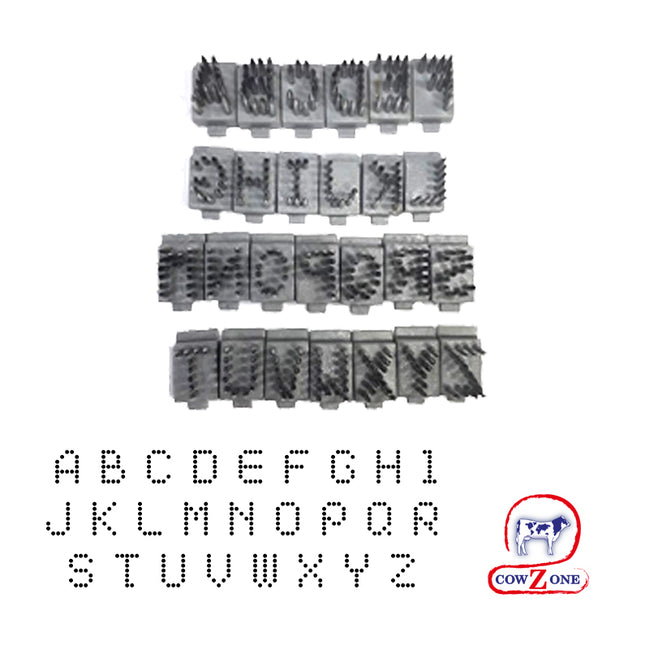 Números y letras para pinza tatuadora